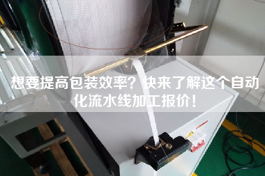 想要提高包裝效率？快來了解這個自動化流水線加工報價！