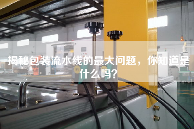 揭秘包裝流水線的最大問題，你知道是什么嗎