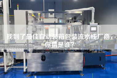 找到了最佳自動裝箱包裝流水線廠商，你猜是誰