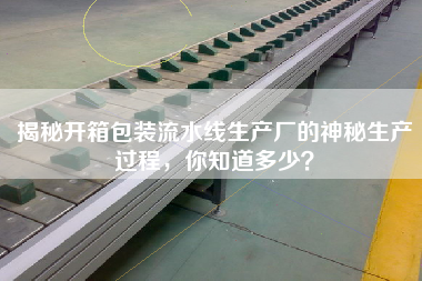 揭秘開箱包裝流水線生產廠的神秘生產過程，你知道多少