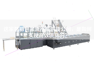 這家裝箱包裝流水線供貨公司，是如何實現高效供貨的