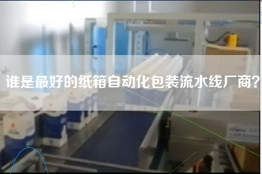 誰是最好的紙箱自動化包裝流水線廠商？