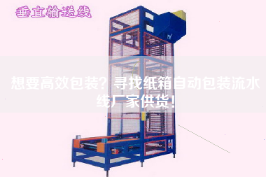 想要高效包裝？尋找紙箱自動包裝流水線廠家供貨！